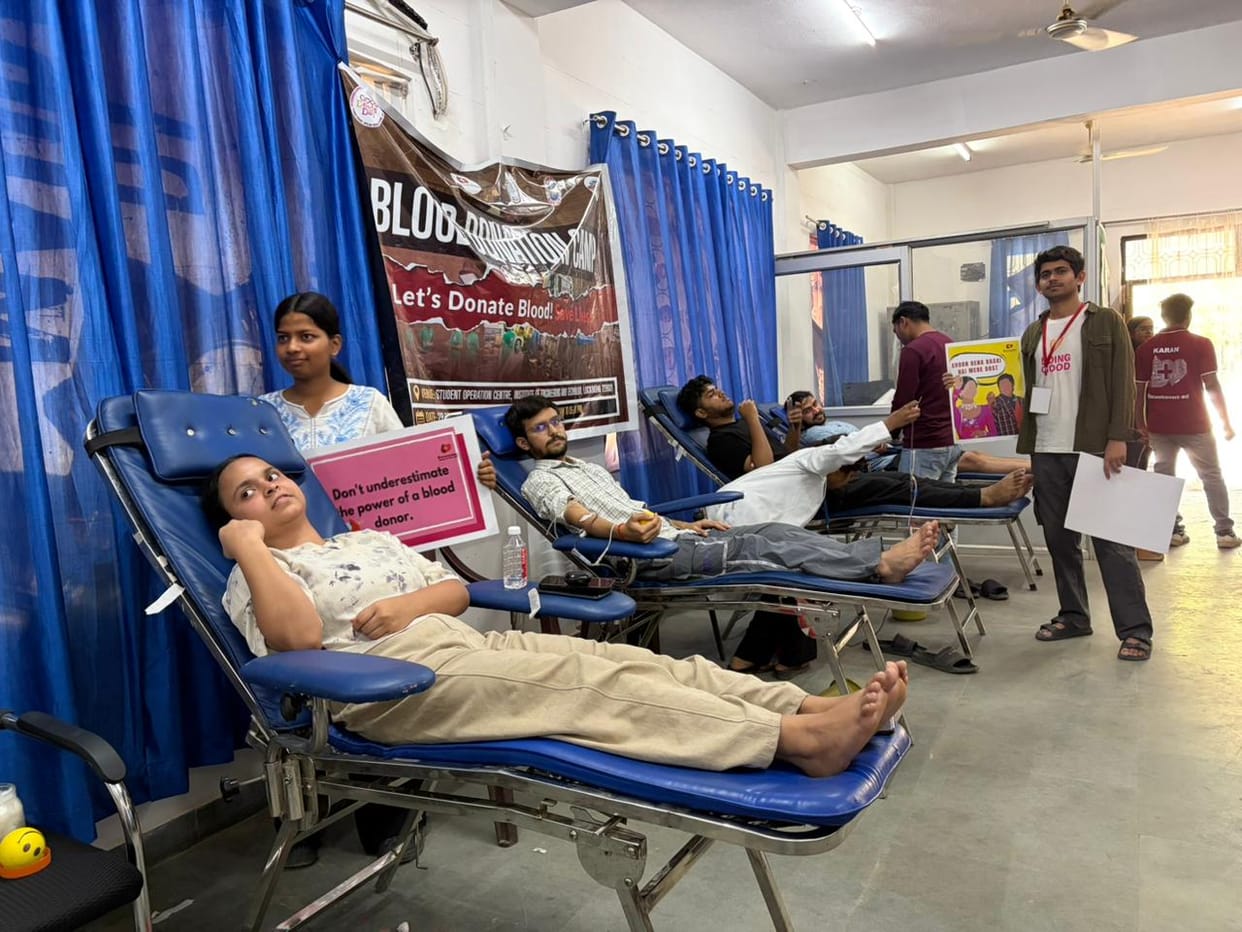 Students and Teachers at IET Donate 57 Units of Blood