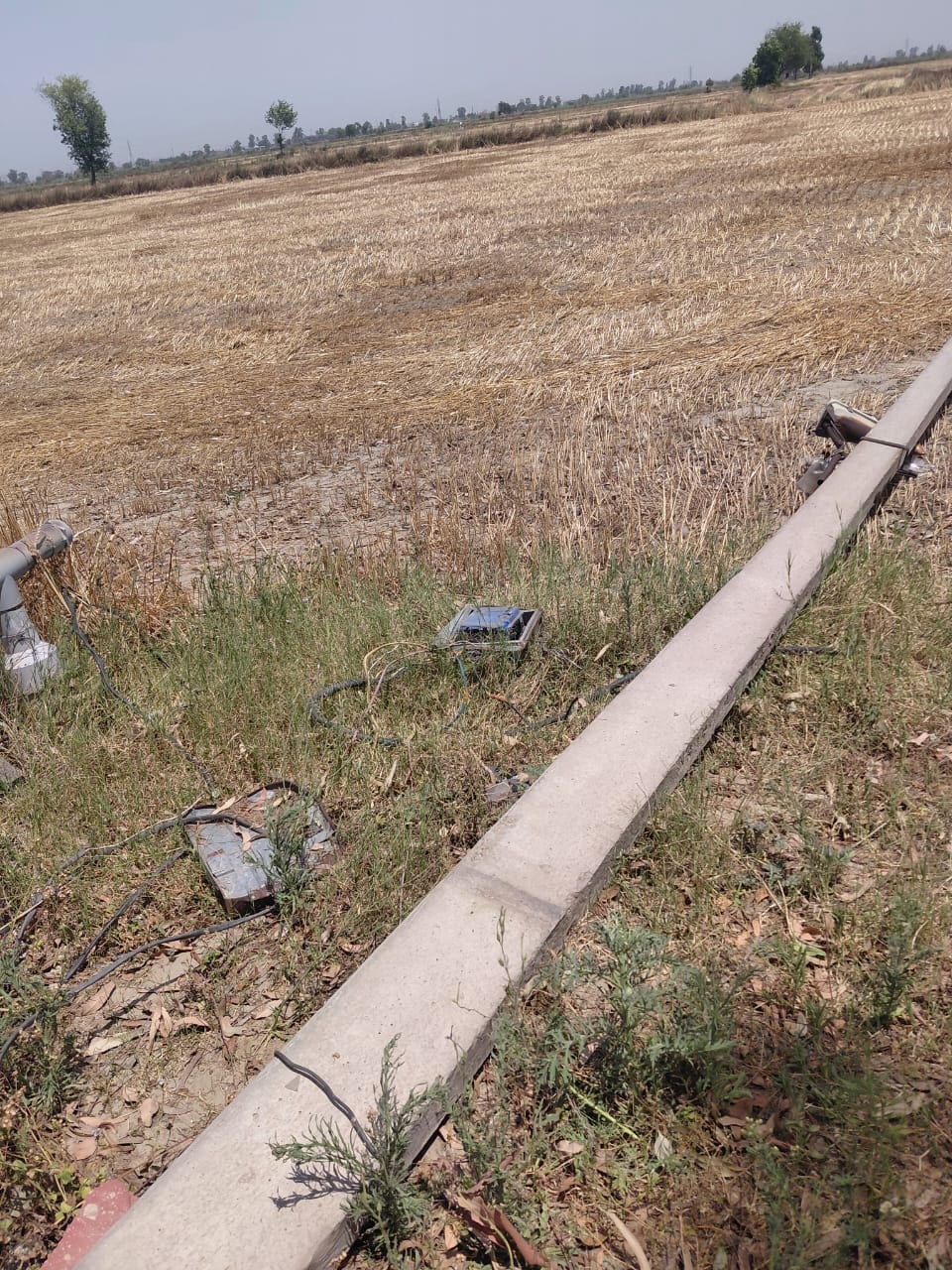 The storm caused the downing of 28 poles and six transformers, disrupting power for several hours.