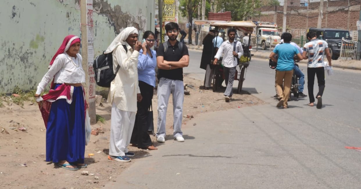 You have to run to catch the bus in the scorching heat.