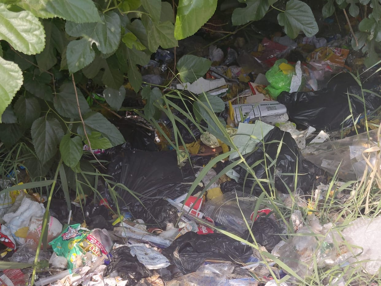 Hospital biowaste being dumped in the open, increasing the risk of infection