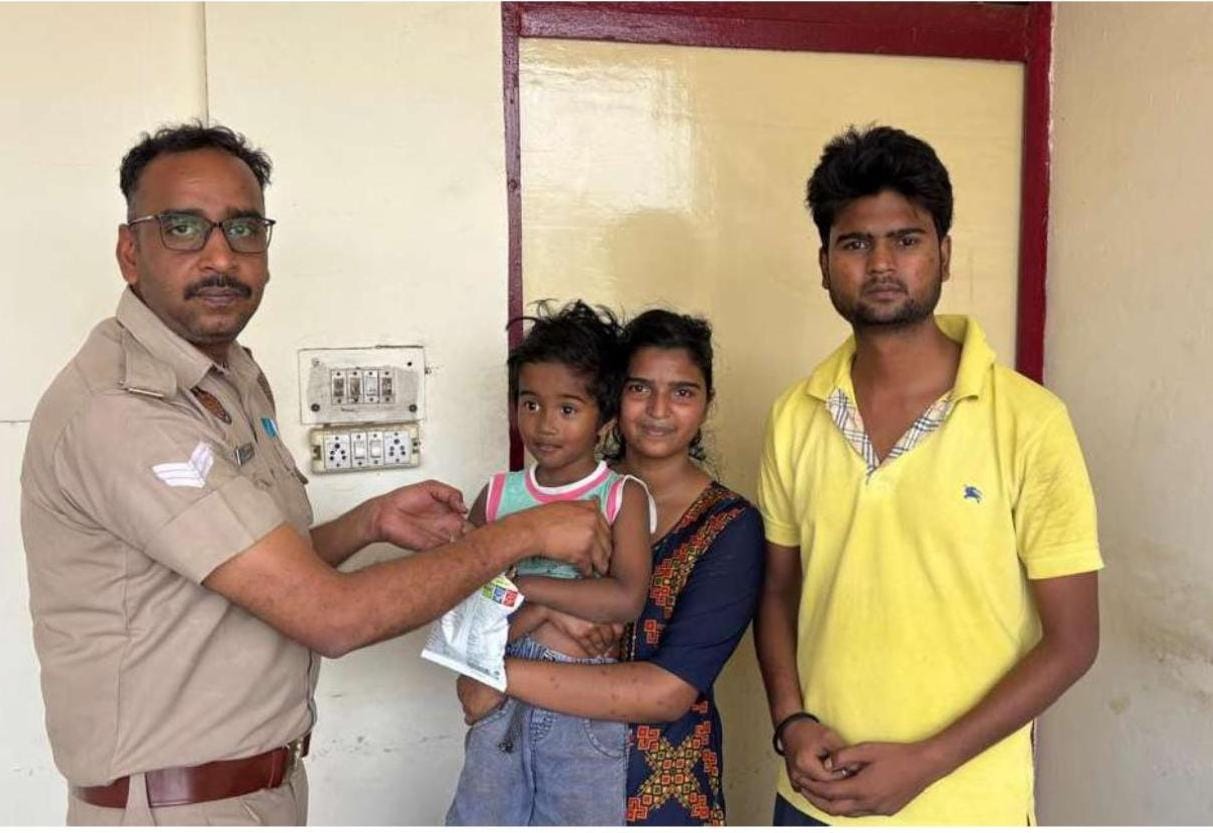 Police found the missing child within three hours.