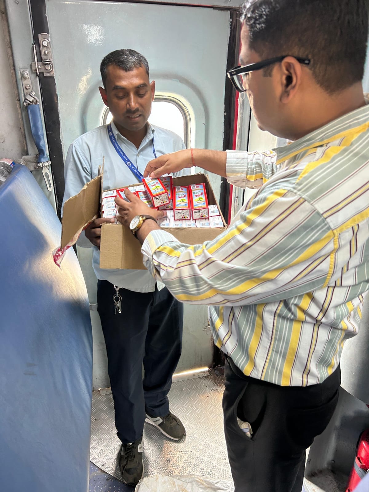 Illegal liquor seized from coach attendant in train