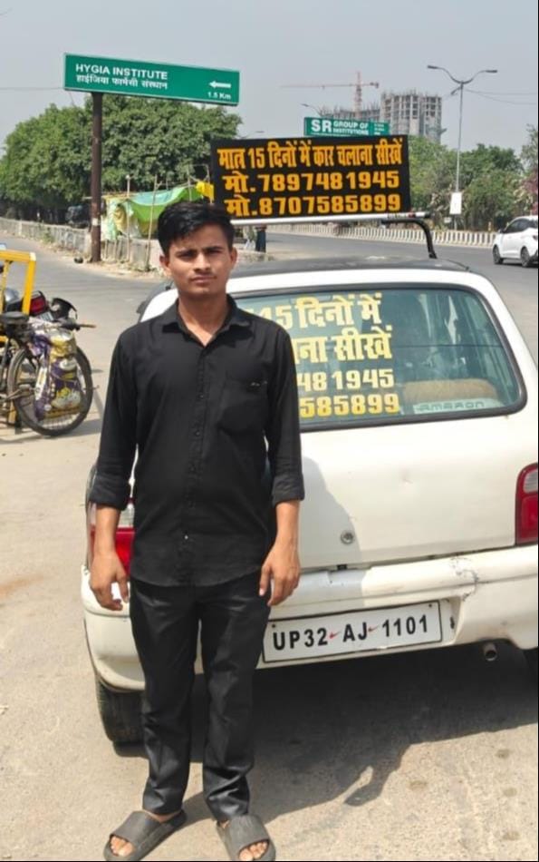 A novice was giving driving lessons