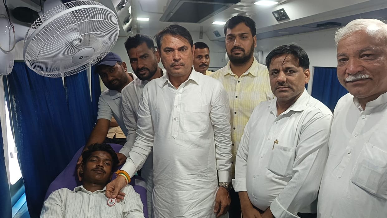 60 youth donated blood in the camp