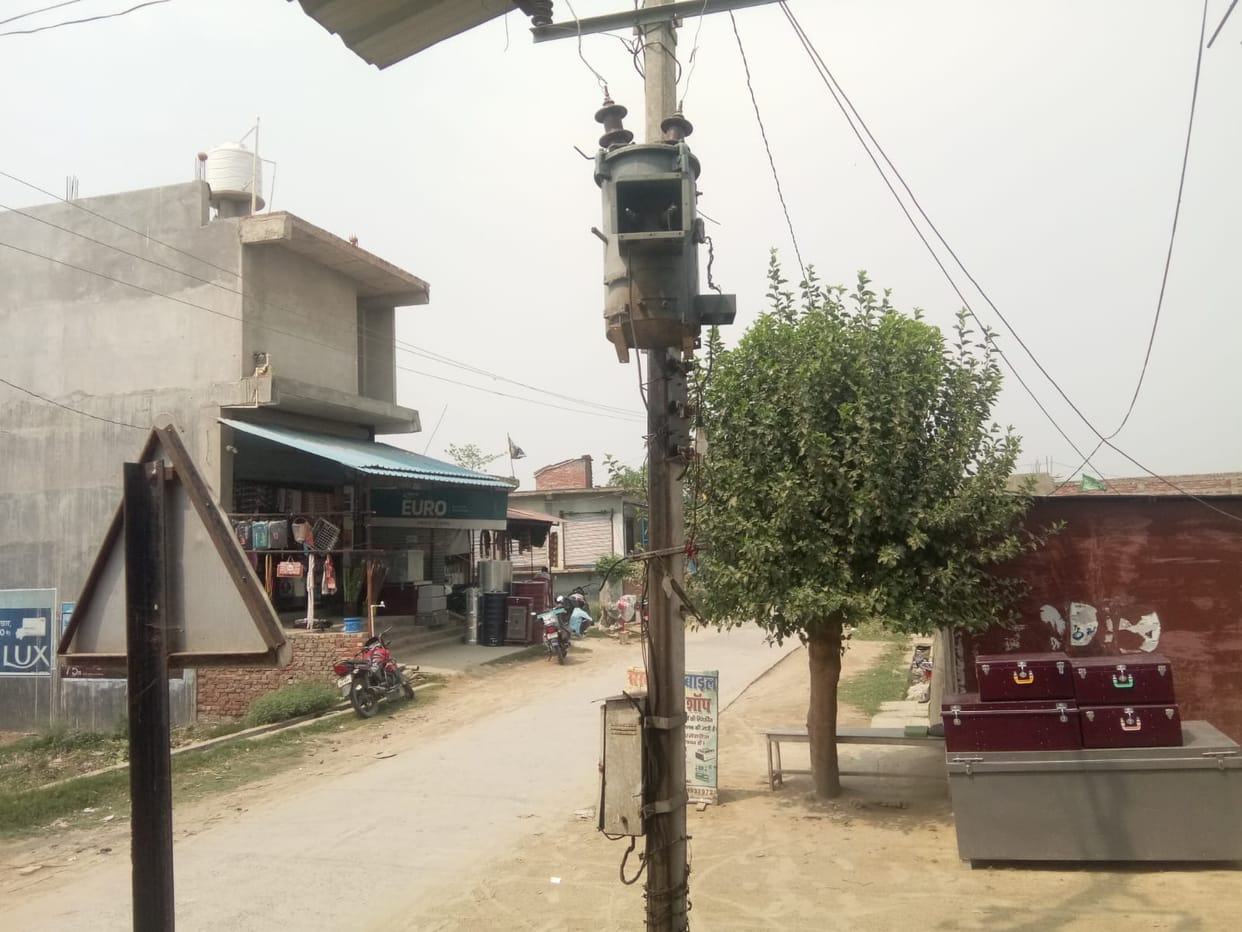 The blown transformer at Prithvipurva intersection has not been replaced even after six days