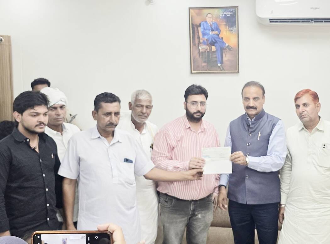 The MLA gave financial assistance to two cow shelters.