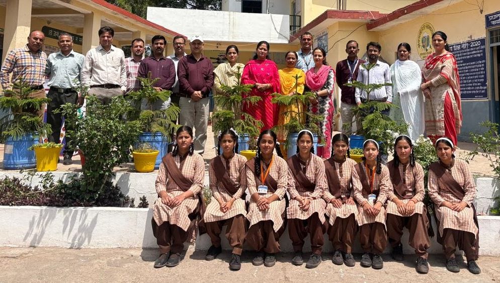 Students of Gaighat School were administered the oath of environmental protection.