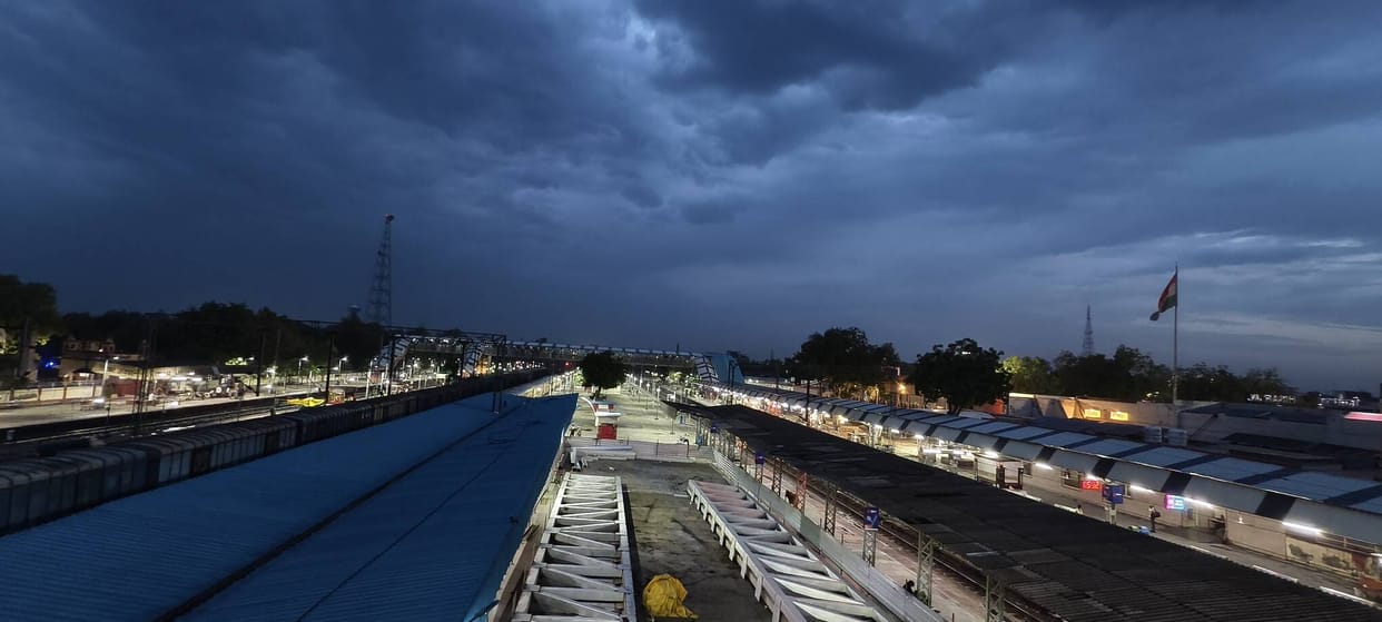 Rain in nine districts of the state has cooled the heat, with hail falling in four districts.