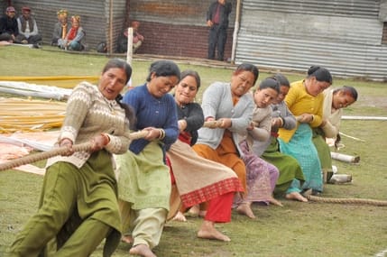 Kharka Mahila Mandal became the winner in tug of war