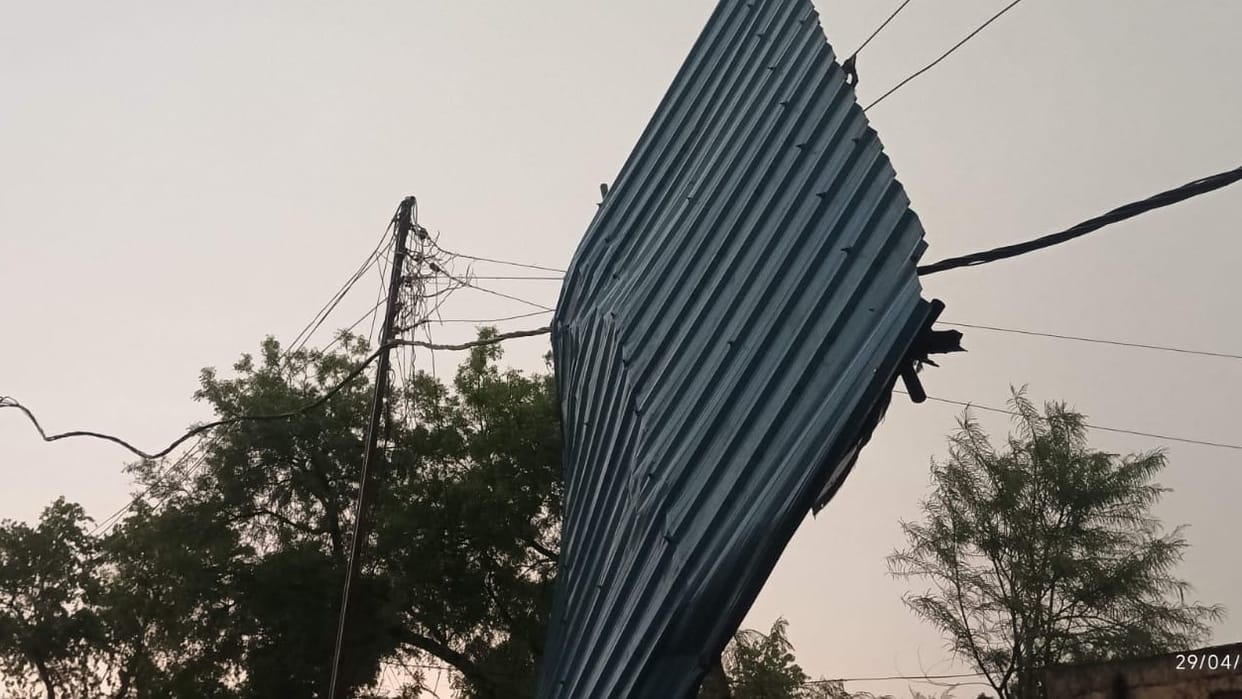 The storm brought down trees in more than 10 places and electric poles in 35 places.