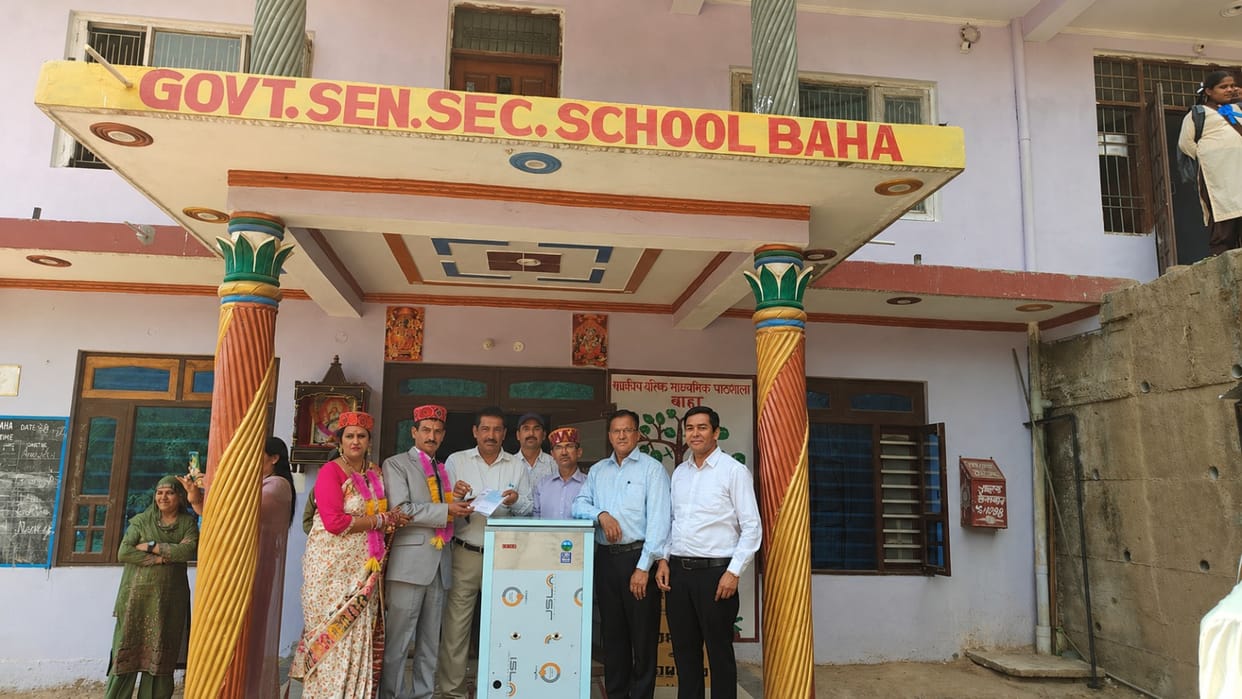 Gifted a water cooler to Baha School on retirement