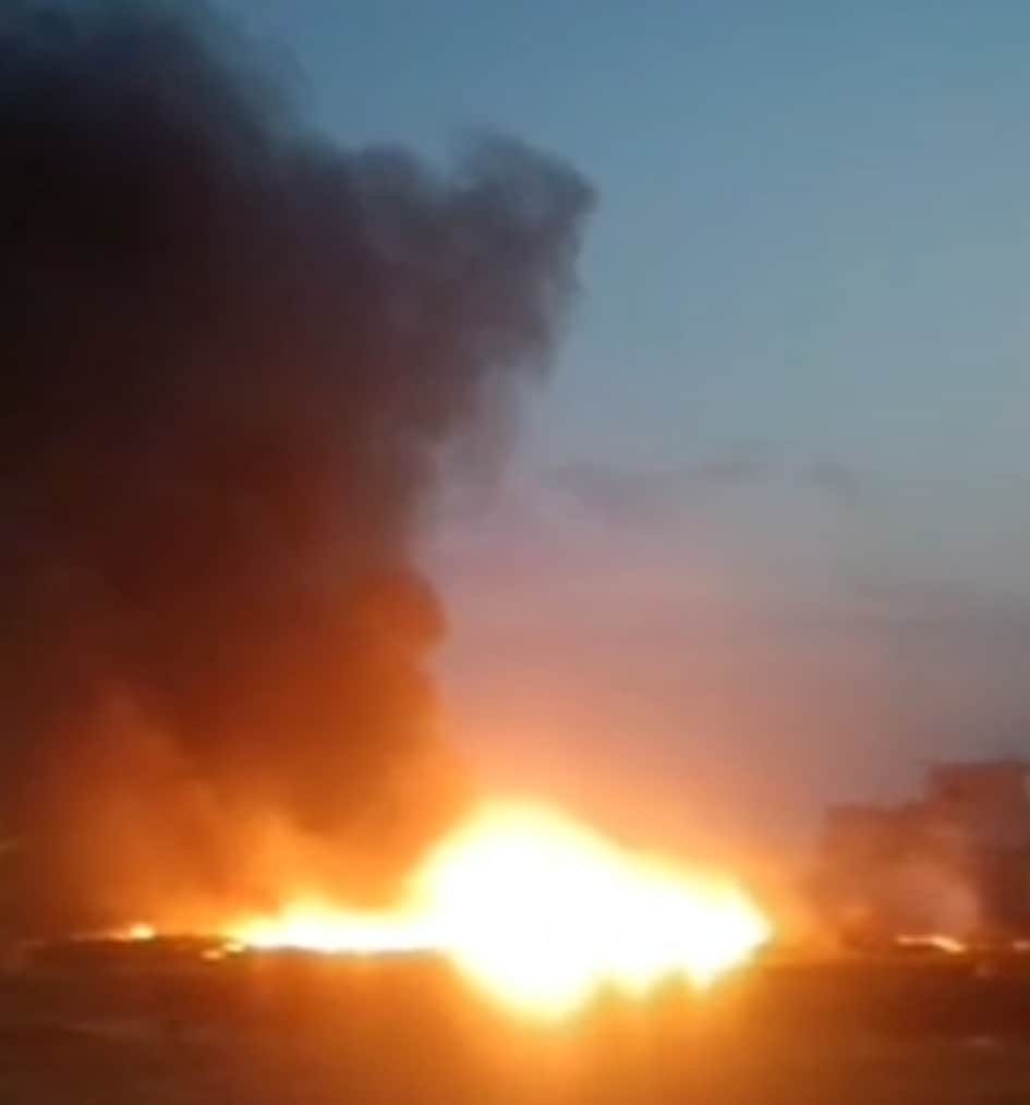 More than 20 explosions occurred as empty chemical drums caught fire, frightened residents fled their homes.