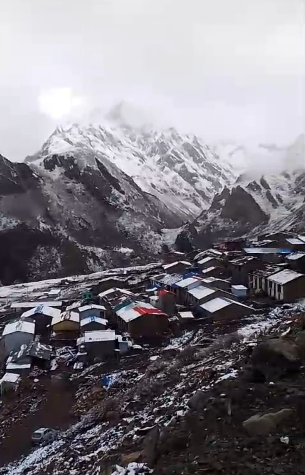 Adi Kailash receives one foot of snow, heavy rain in lower areas