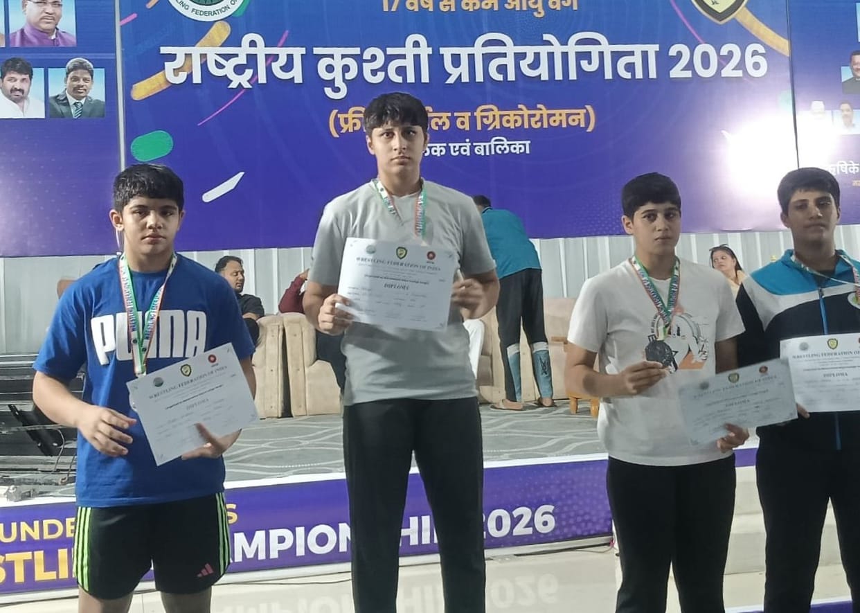 Wrestler Tanya from Nidani won the gold medal in the 69 kg weight category.