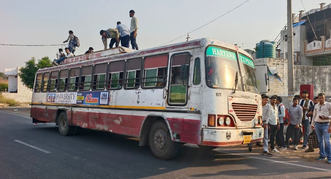 An RTA team issued challans to seven buses and imposed fines.
