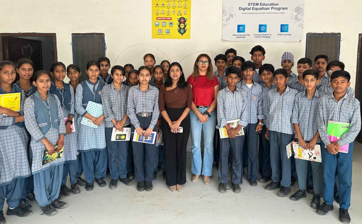 Information related to etiquette and behavioral skills was given to the girl students.