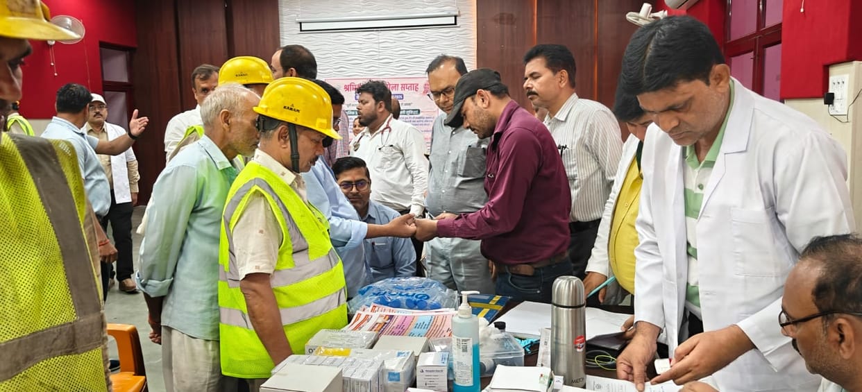 Health check-up of 1000 workers was done in the camp
