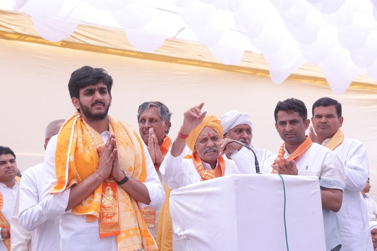 Baba Haridas Temple reconstruction begins, DUSU president Aryan Mann donates Rs 1.11 crore