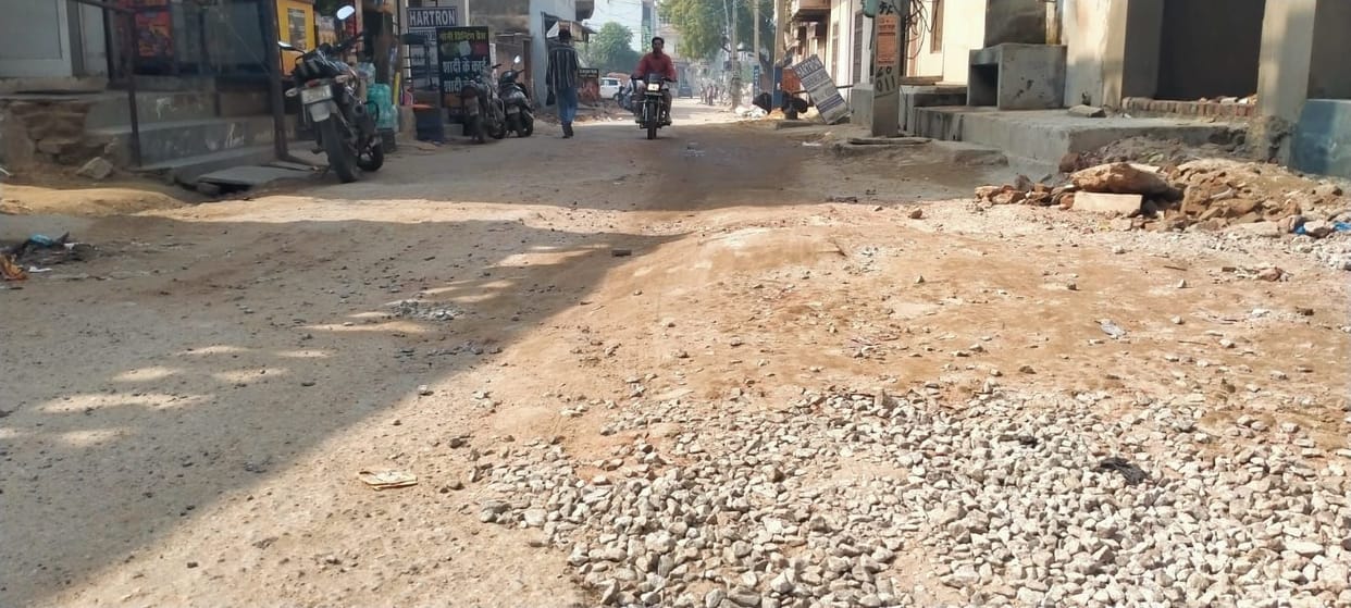 Brahmachari Road State Highway has been in a dilapidated condition for a long time