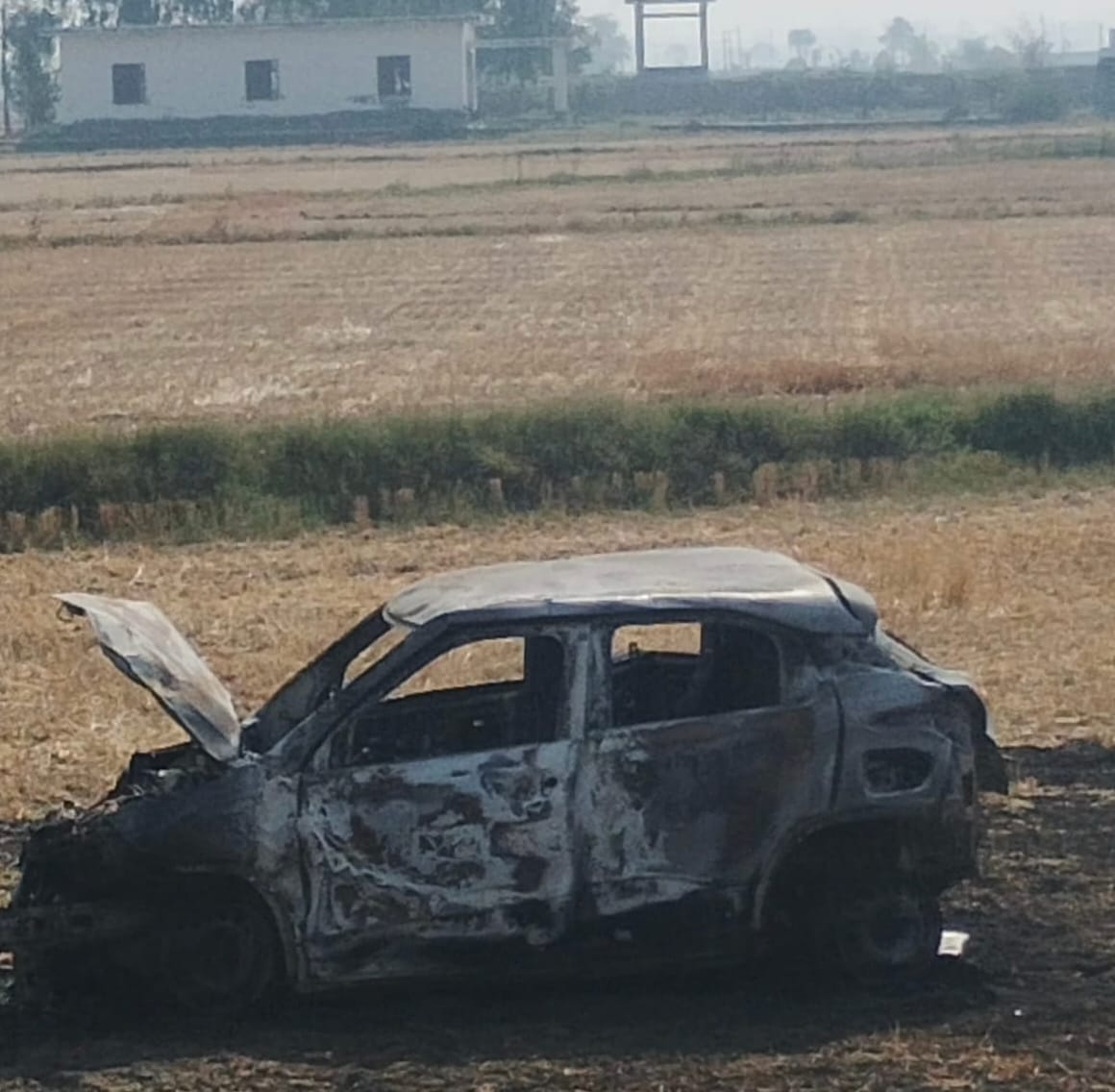 Shopkeeper dies after car catches fire in road accident, friend injured