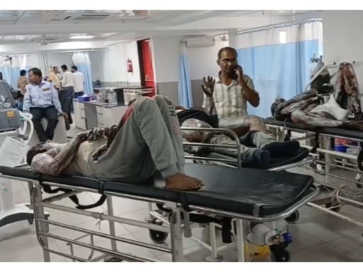 घायलों का हुआ उपचार