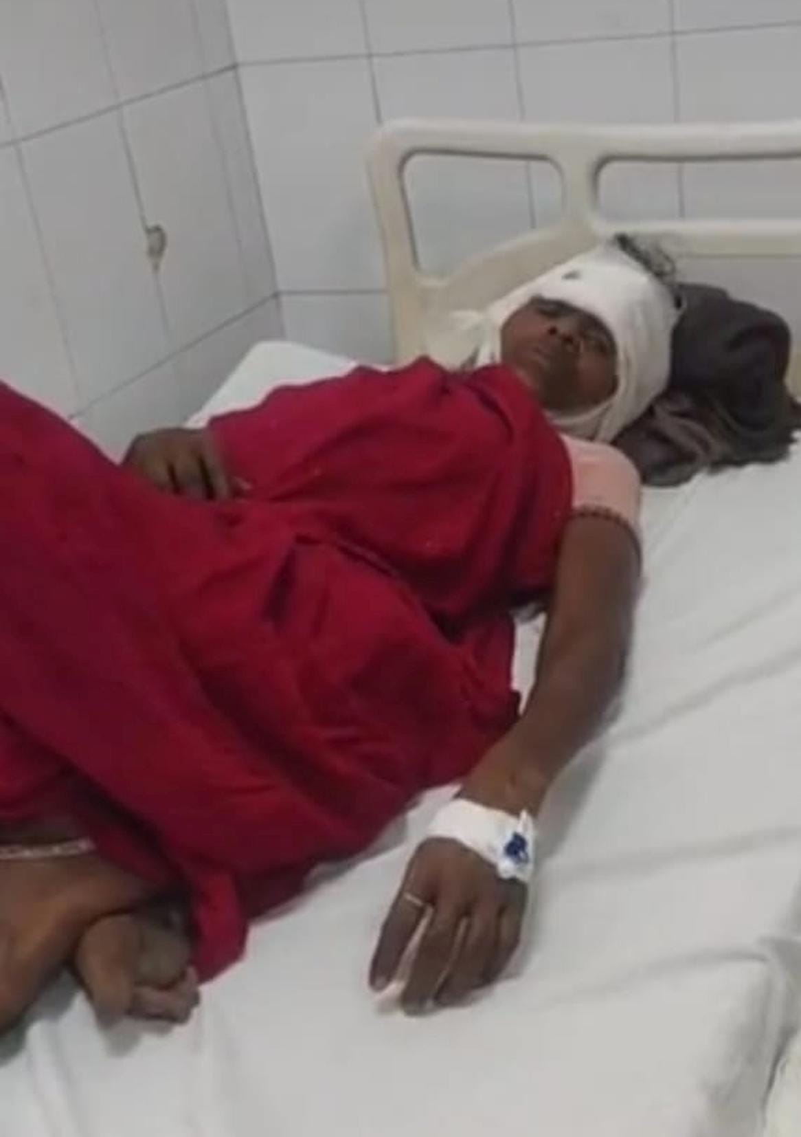 Seven people were bitten by a dog, beaten to death by villagers.