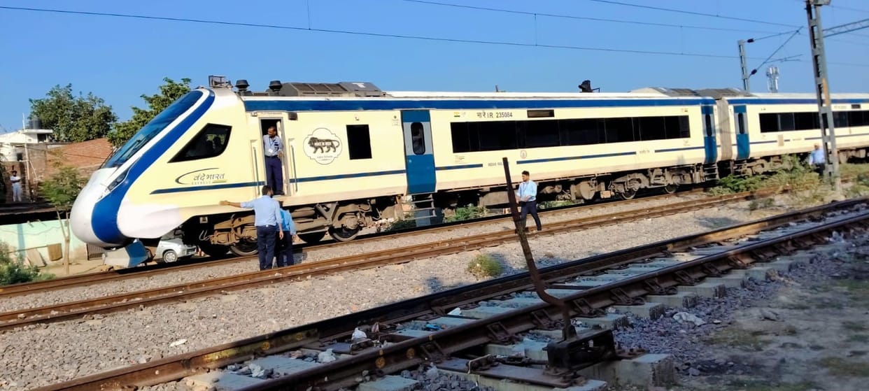 Vande Bharat stopped due to presence of cattle on the track