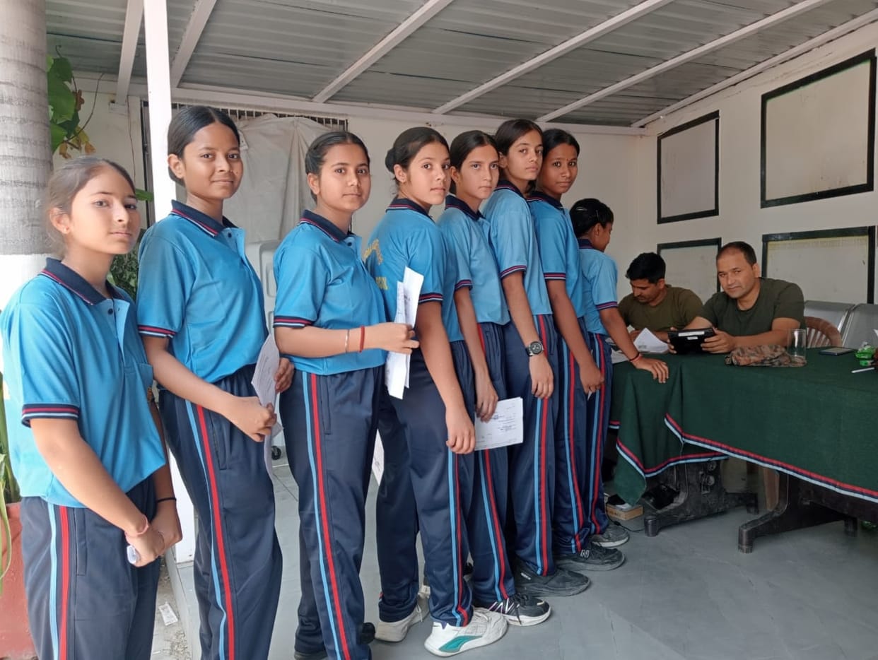 Cadets briefed on safety-related information at the training camp.