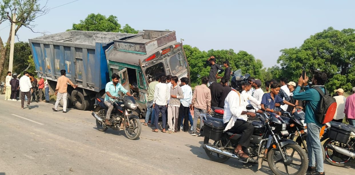 Bike rider dies after being hit by a dumper