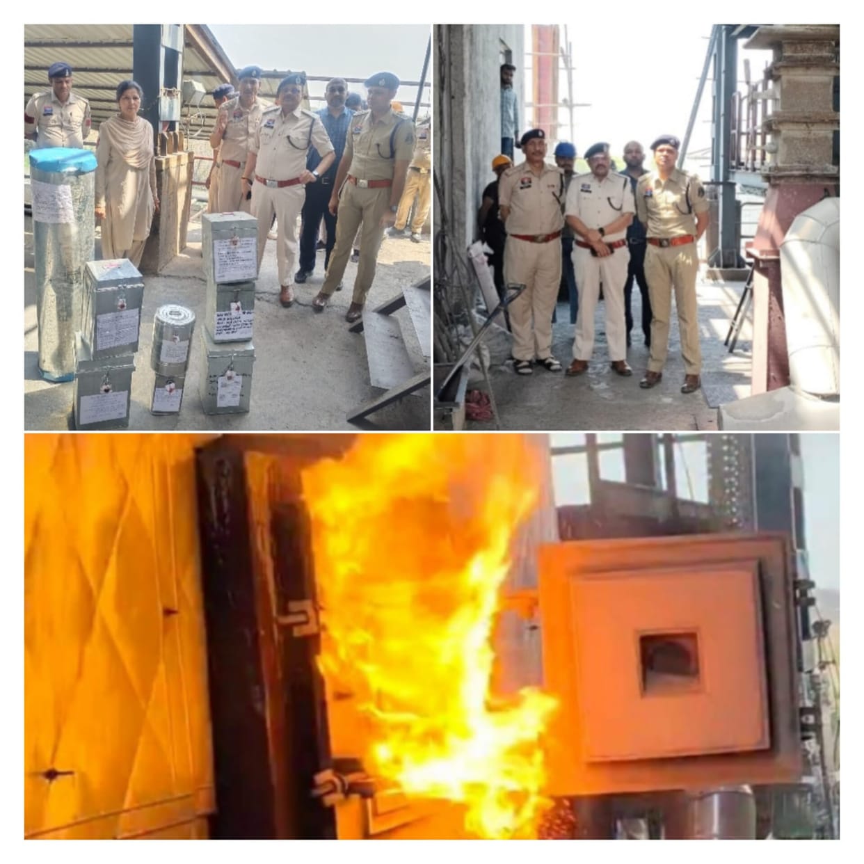 Crackdown on Drugs in Bemetara Narcotics Worth Lakhs Including 119 kg of Ganja Incinerated Contraband Seized A