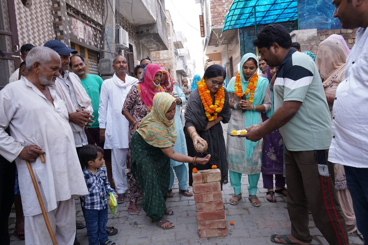 Chairperson laid the foundation stone for a street in Ward 2.