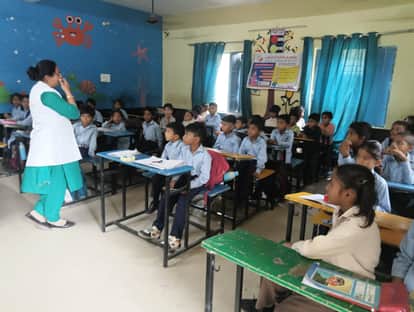 Students were made aware about proper eating habits and balanced diet.