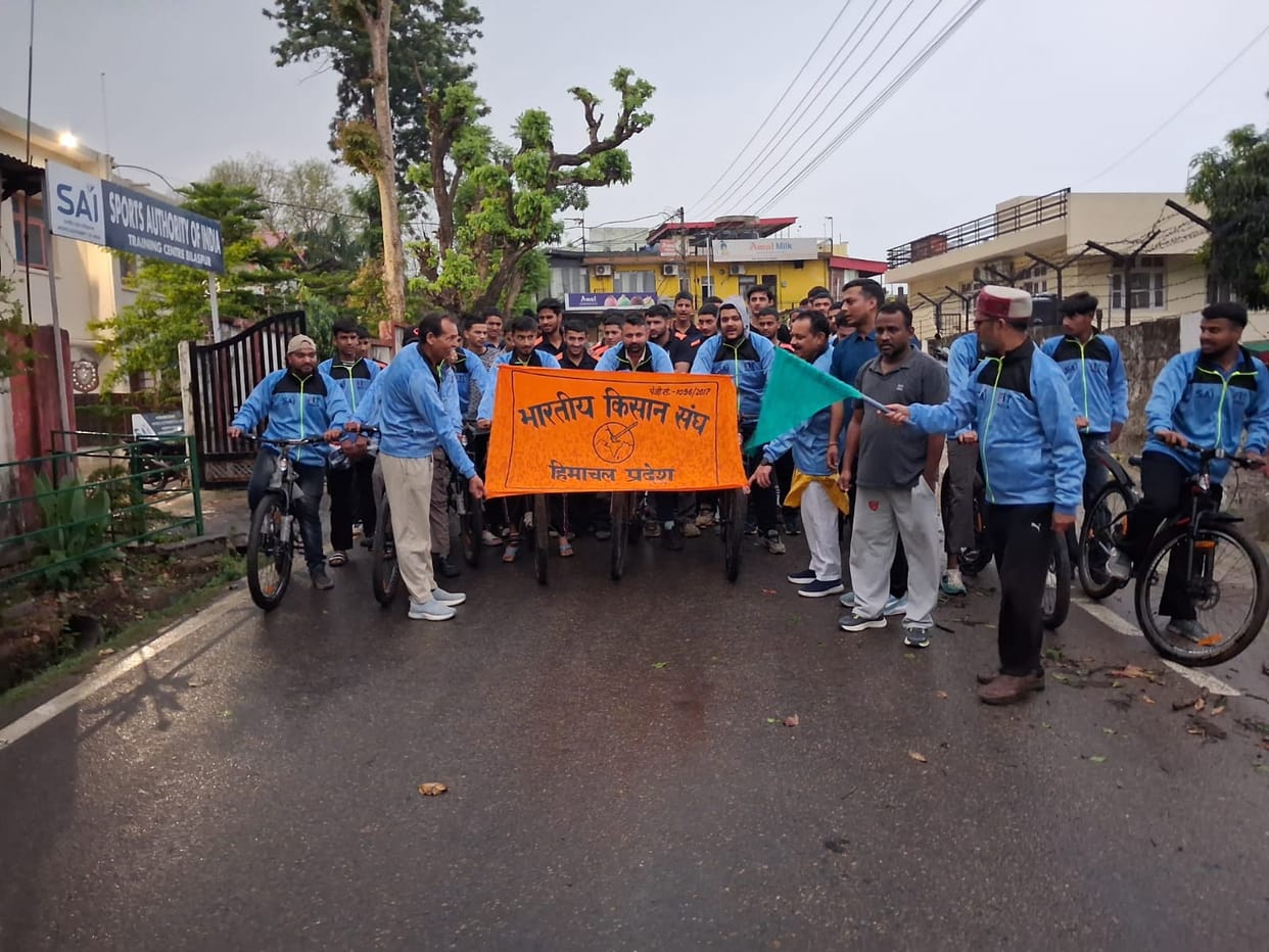 Bilaspur resonates with Annadata Fitness Ride, also carries message of de-addiction