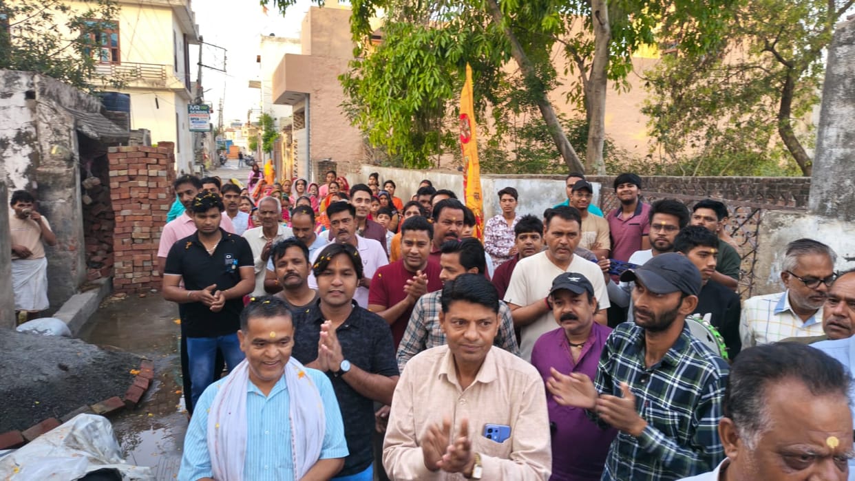 Moti Nagar Immersed in Devotion Through the Radha Nama Sankirtan Yatra