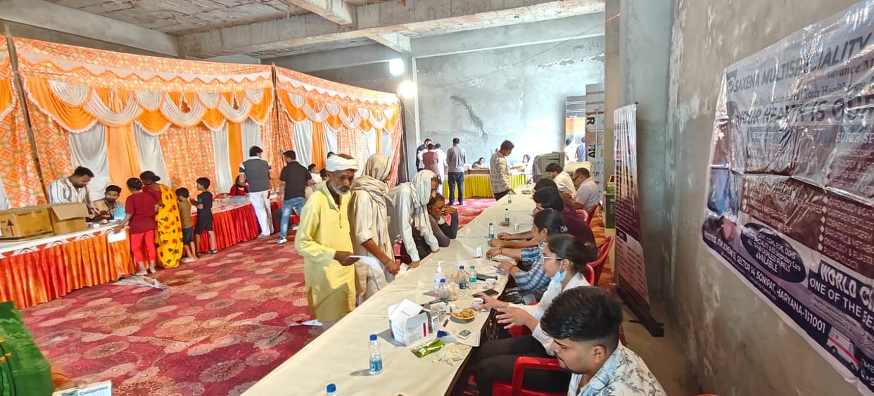 223 patients were examined at the camp, 11 donated blood.