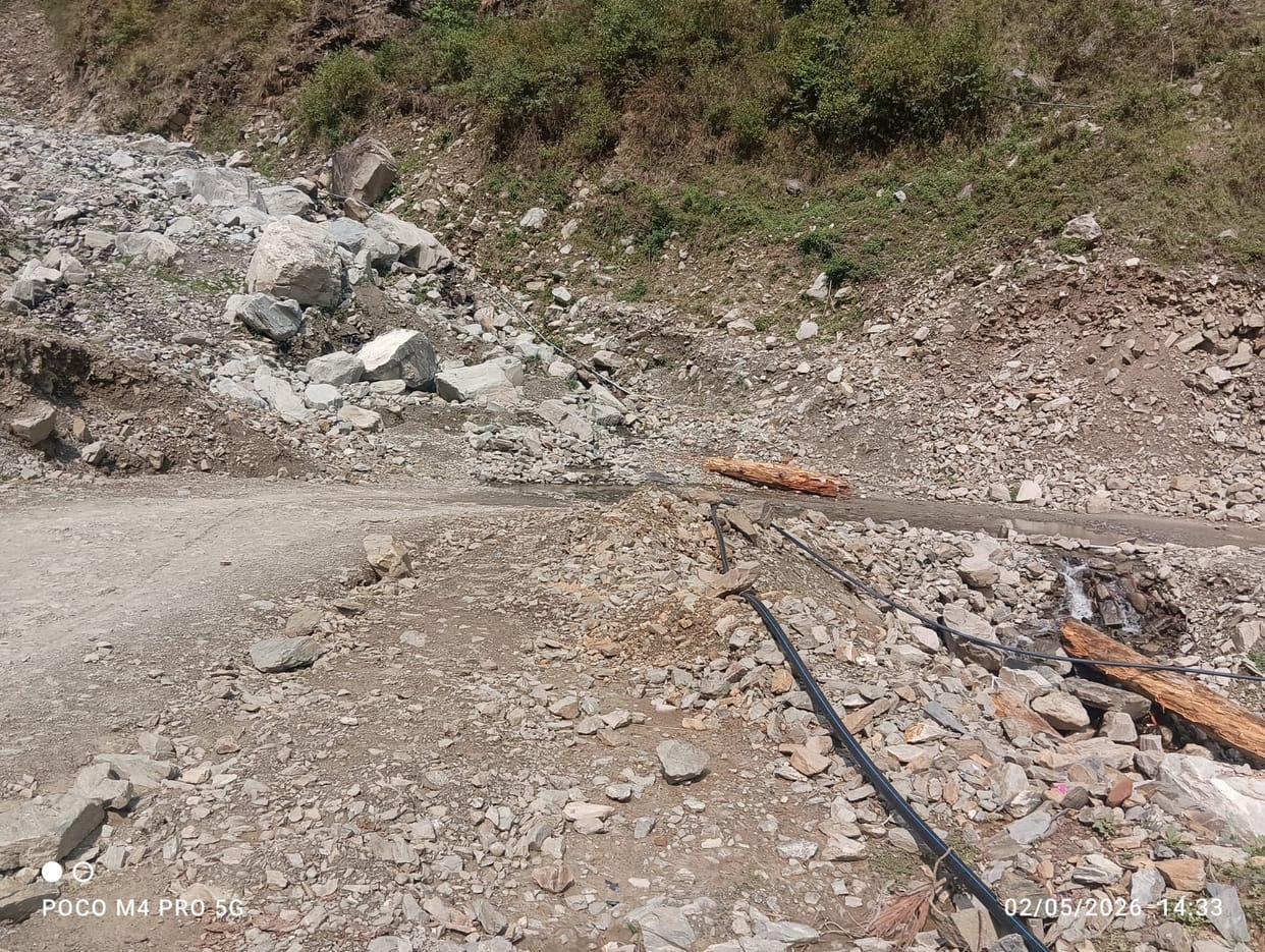 The improved Basukedaar-Guptkashi road remains in a dilapidated state even eight months after the disaster