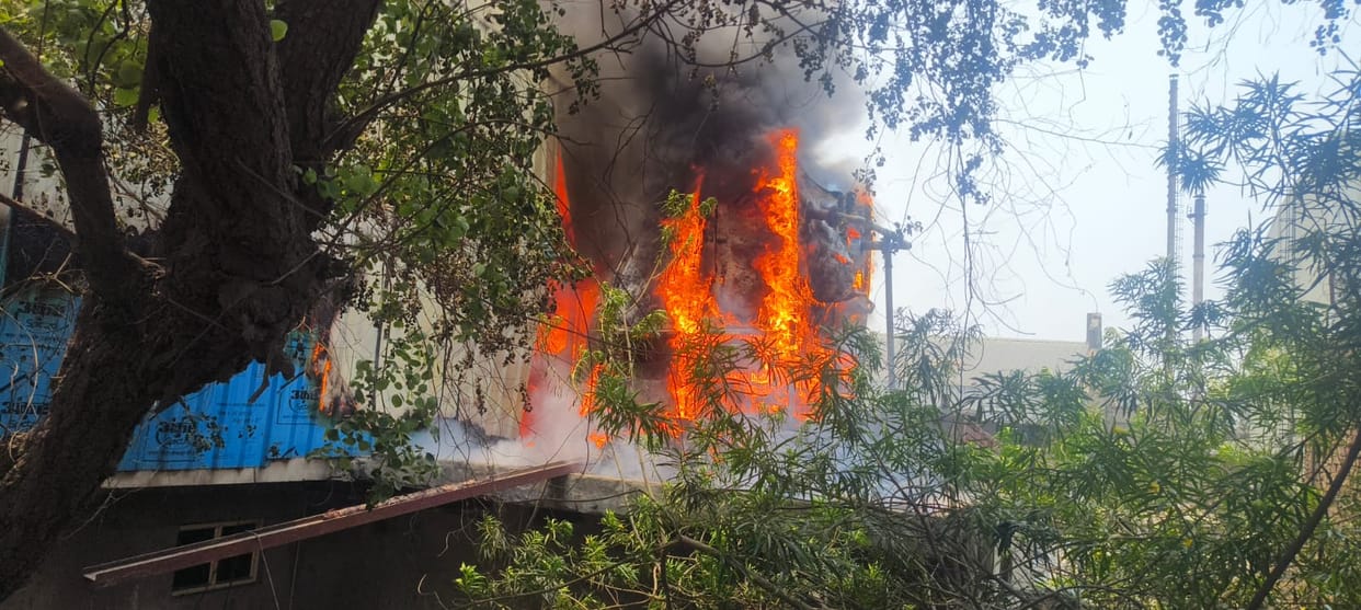 Fire breaks out at a paper company in Bhiwadi