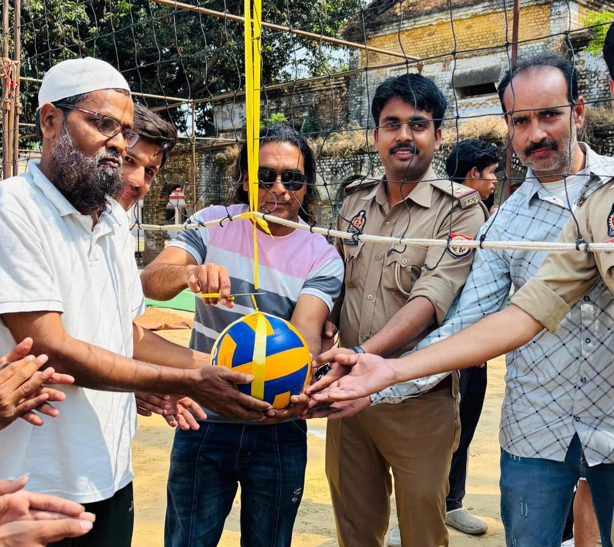 Nawabganj won the inaugural volleyball match