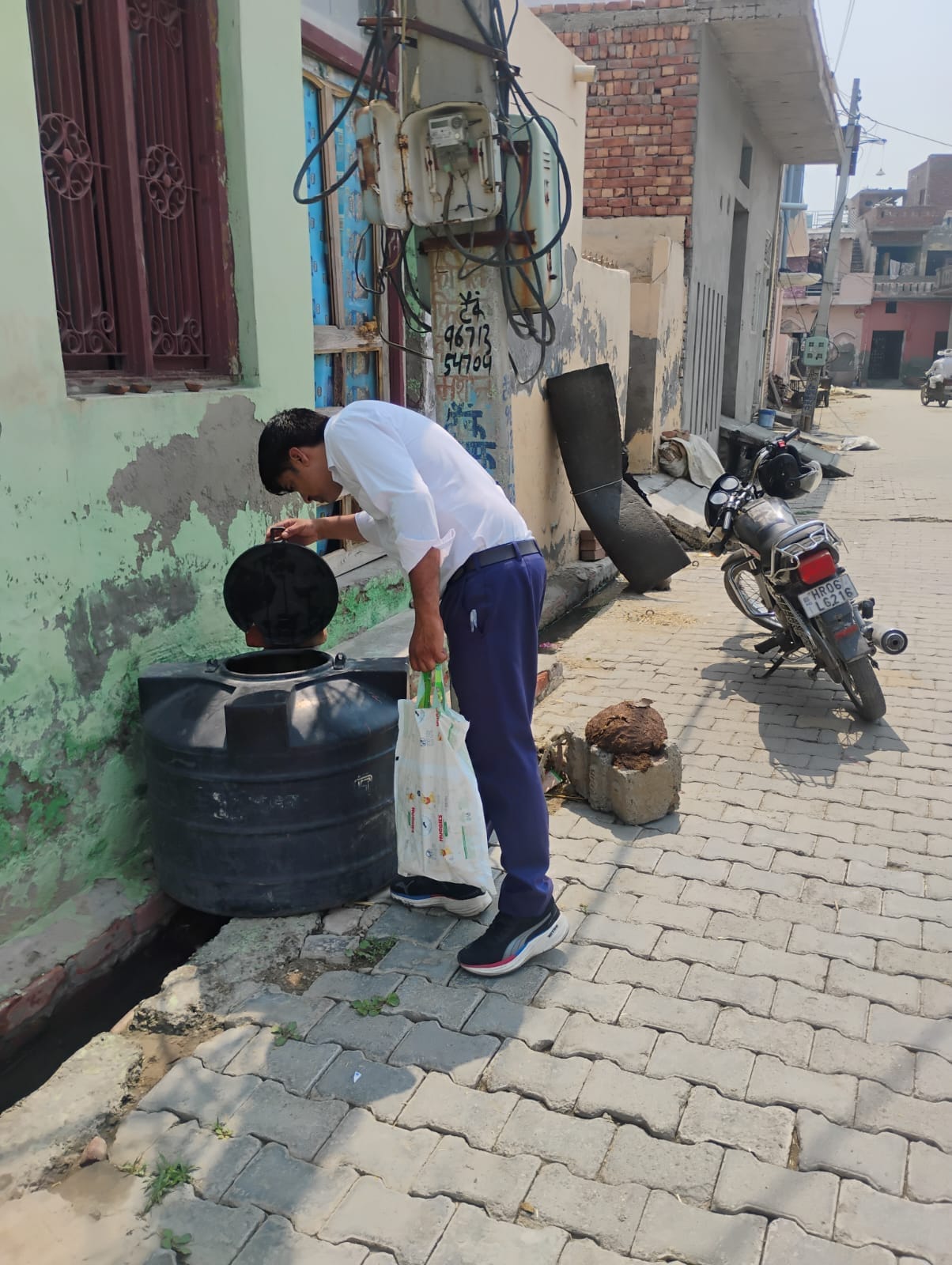 Mosquito larvae were tested in 845 houses in five villages.