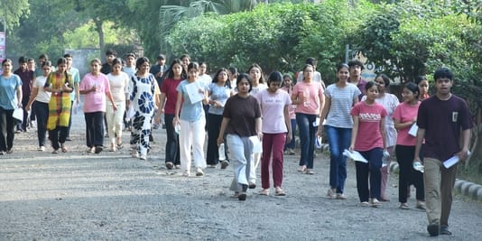 NEET candidates rushed to the exam centres, with police providing assistance.