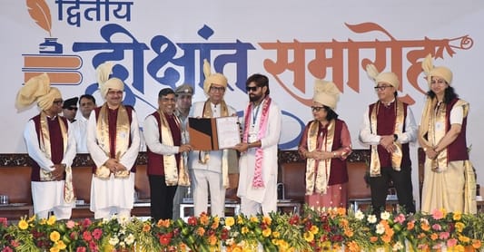 Singer Masoom Sharma was awarded a degree in Mass Communication by the Governor.