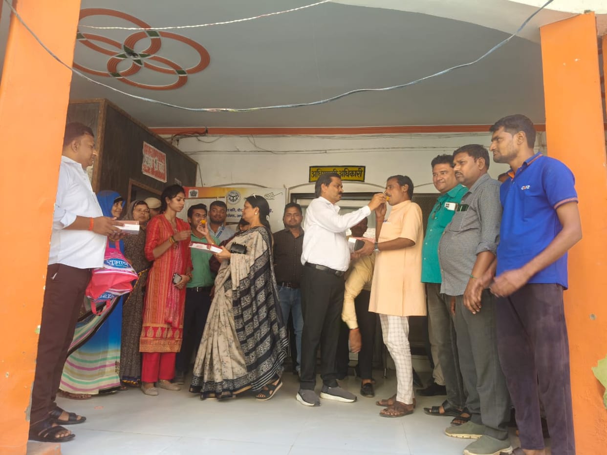 BJP workers celebrated victory in Bengal, Puducherry and Assam