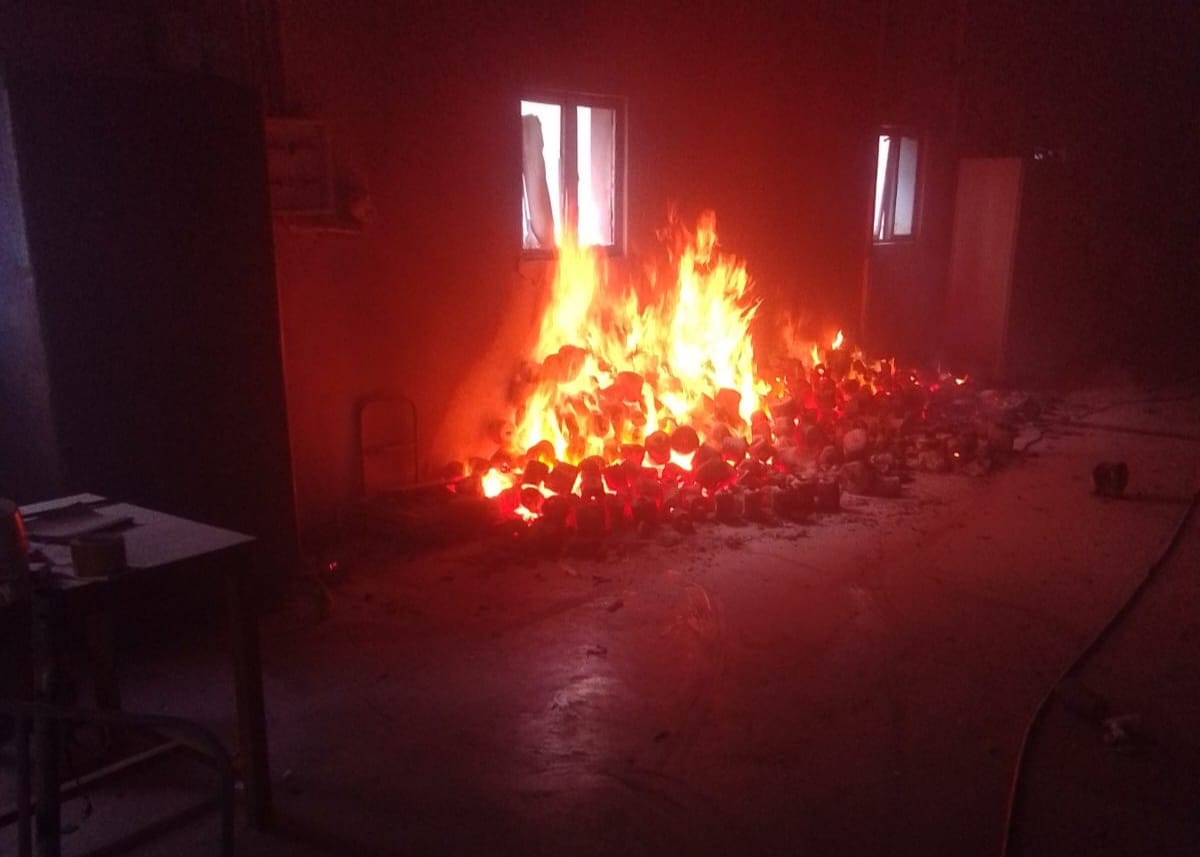 Fire breaks out at a yarn company in Bhiwadi industrial area
