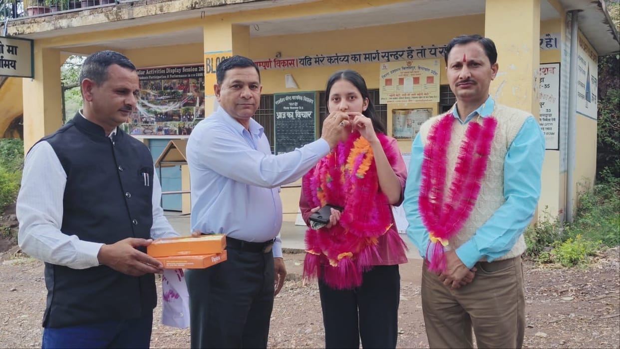Gauri of Zakatkhana School secured first position in the district.