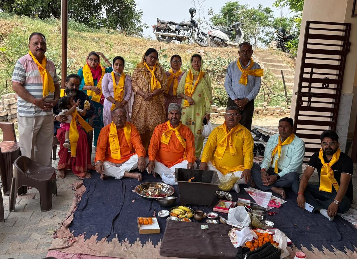 Monthly havan performed at Lord Parshuram temple