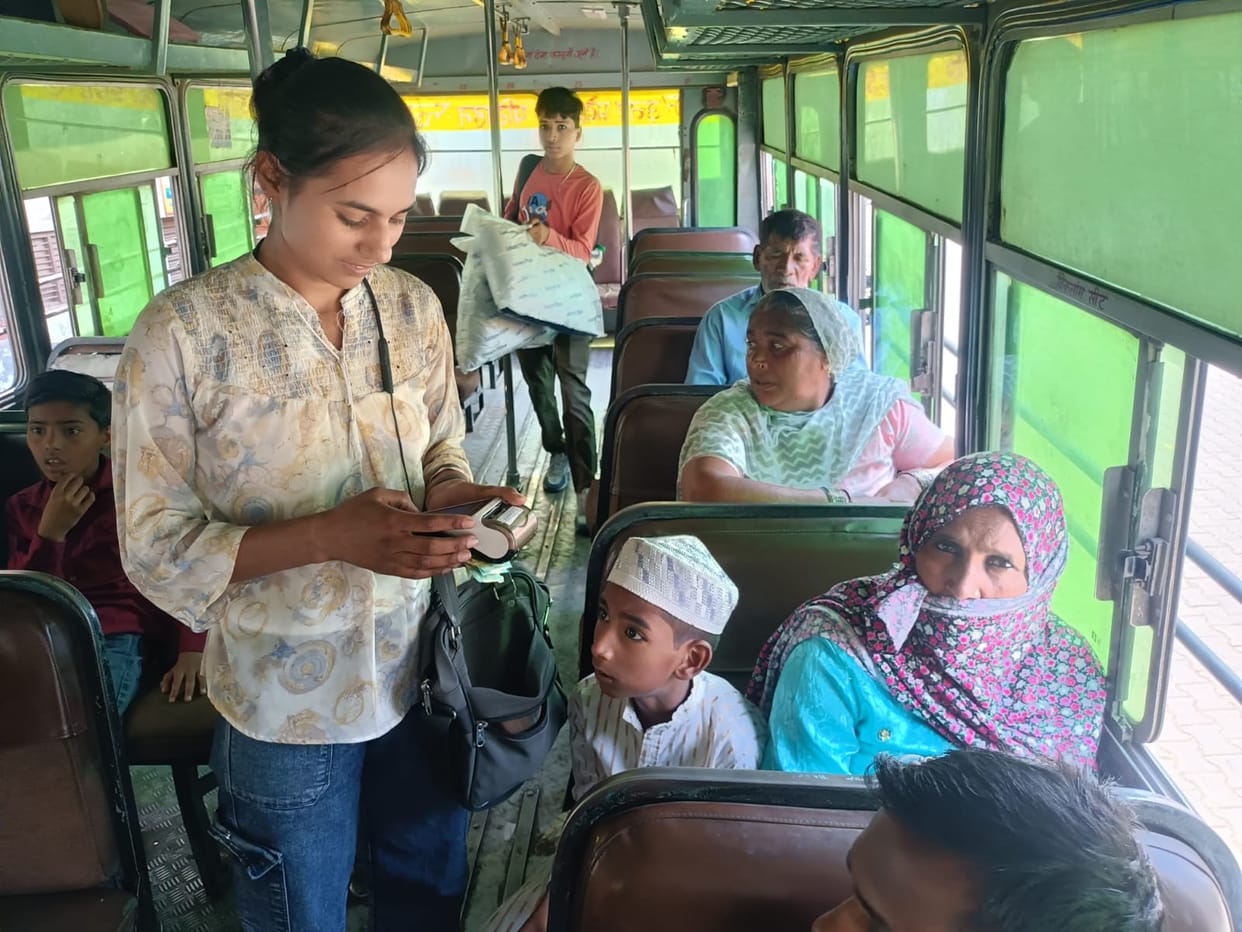 Women are moving ahead by becoming conductors in roadways