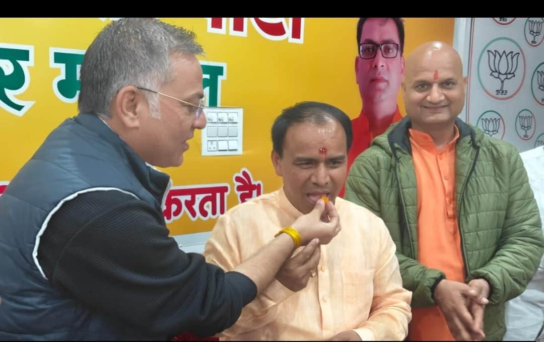 BJP workers rejoice over party's victory in Bengal, Assam, and Tamil Nadu