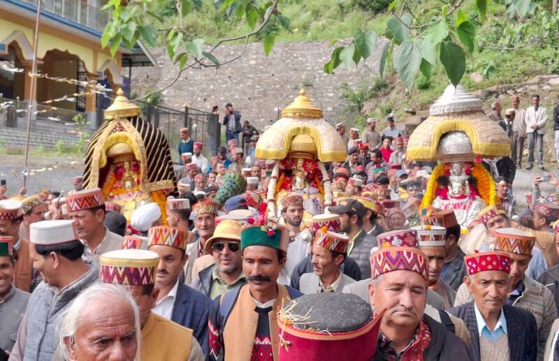 The grand opening of Sainj fair with the arrival of gods and goddesses