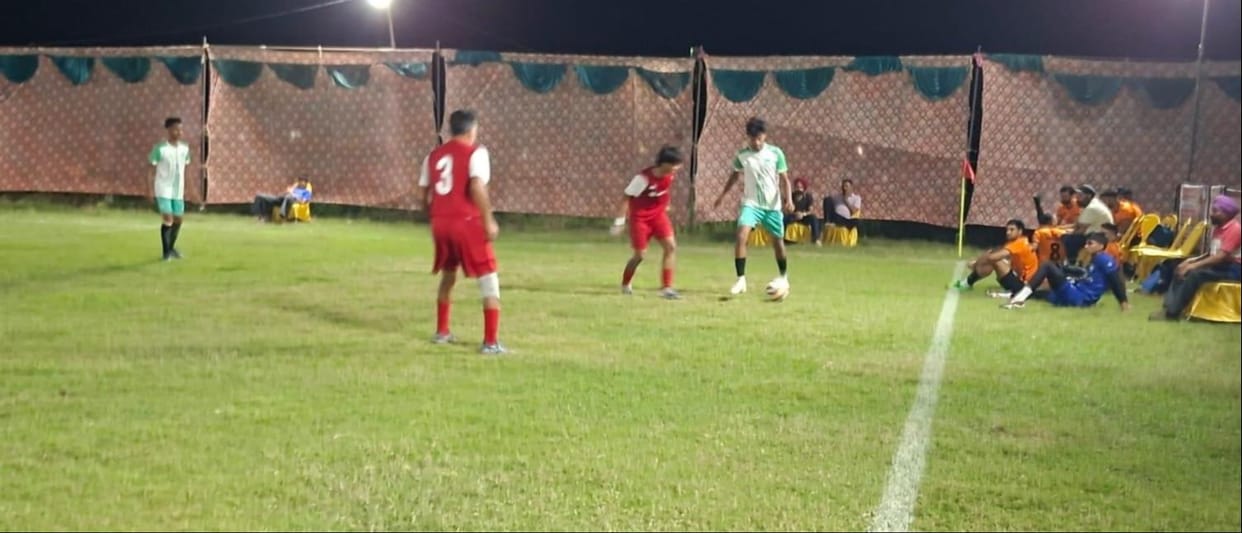 District team in the quarter finals of the football tournament