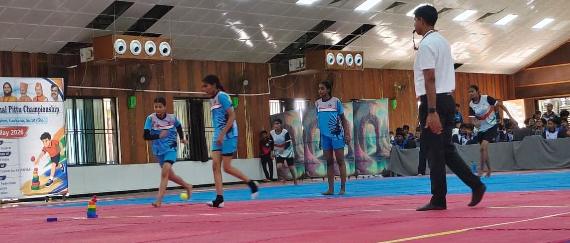 In the Sub-Junior Girls' category, Haryana defeated Gujarat by a margin of 100-76.